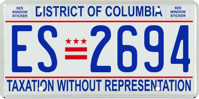 DC license plate ES2694