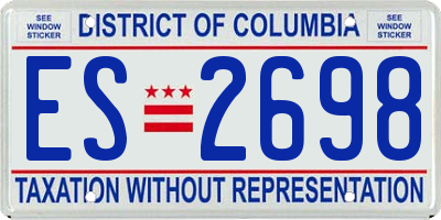 DC license plate ES2698