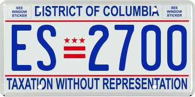 DC license plate ES2700
