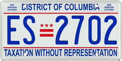DC license plate ES2702