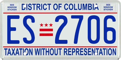DC license plate ES2706