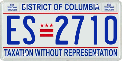 DC license plate ES2710