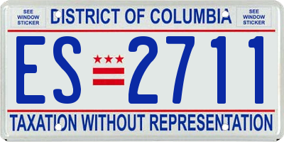 DC license plate ES2711