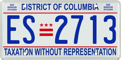 DC license plate ES2713