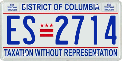 DC license plate ES2714