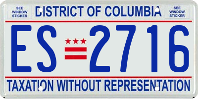 DC license plate ES2716