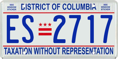 DC license plate ES2717