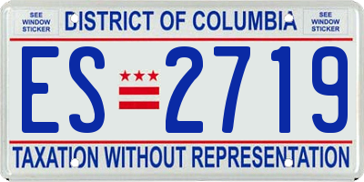 DC license plate ES2719