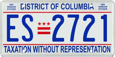 DC license plate ES2721