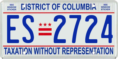 DC license plate ES2724