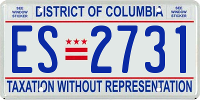 DC license plate ES2731