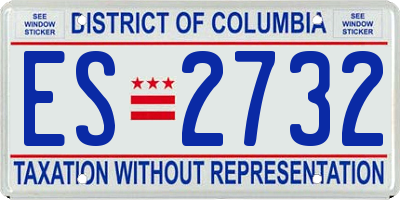 DC license plate ES2732