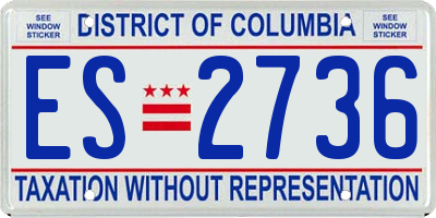 DC license plate ES2736