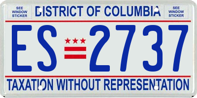 DC license plate ES2737