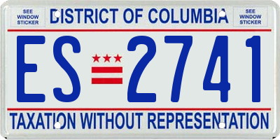 DC license plate ES2741