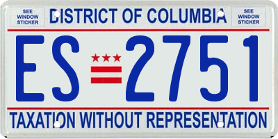 DC license plate ES2751