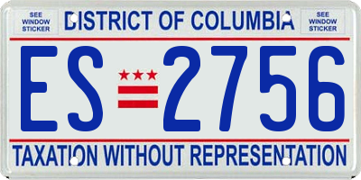 DC license plate ES2756
