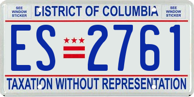 DC license plate ES2761