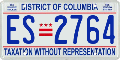 DC license plate ES2764