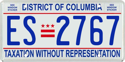 DC license plate ES2767