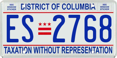 DC license plate ES2768
