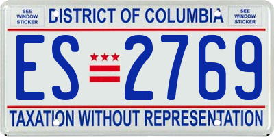 DC license plate ES2769