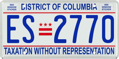 DC license plate ES2770