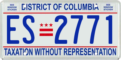 DC license plate ES2771