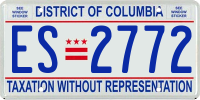DC license plate ES2772