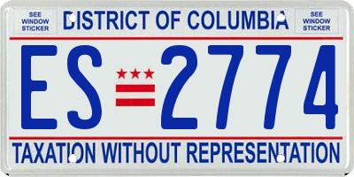 DC license plate ES2774
