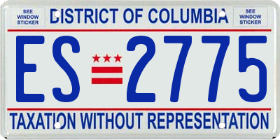 DC license plate ES2775