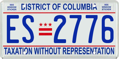 DC license plate ES2776