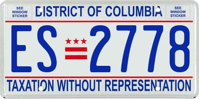 DC license plate ES2778