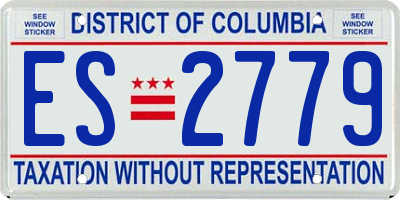 DC license plate ES2779
