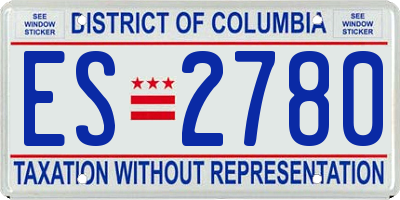 DC license plate ES2780