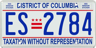 DC license plate ES2784