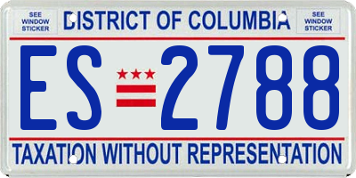 DC license plate ES2788