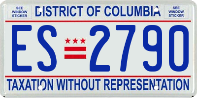 DC license plate ES2790