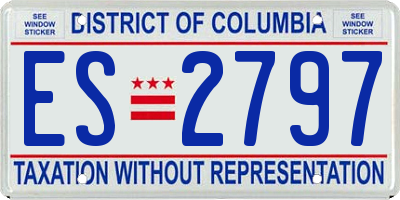 DC license plate ES2797