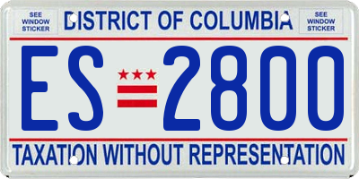 DC license plate ES2800