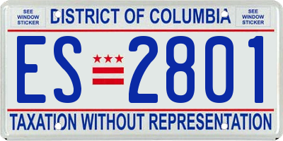 DC license plate ES2801