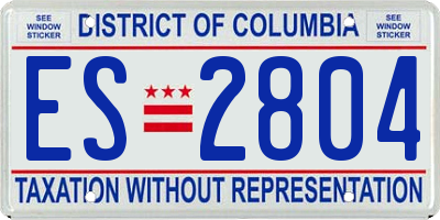 DC license plate ES2804