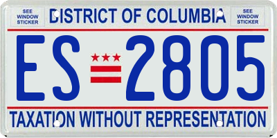 DC license plate ES2805