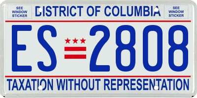 DC license plate ES2808