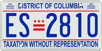 DC license plate ES2810