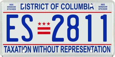 DC license plate ES2811
