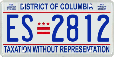 DC license plate ES2812