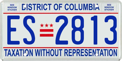 DC license plate ES2813