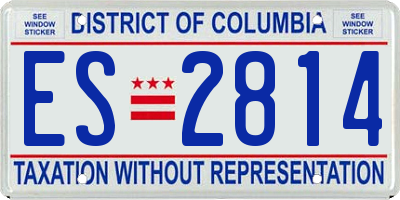 DC license plate ES2814