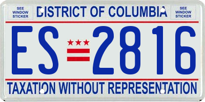 DC license plate ES2816